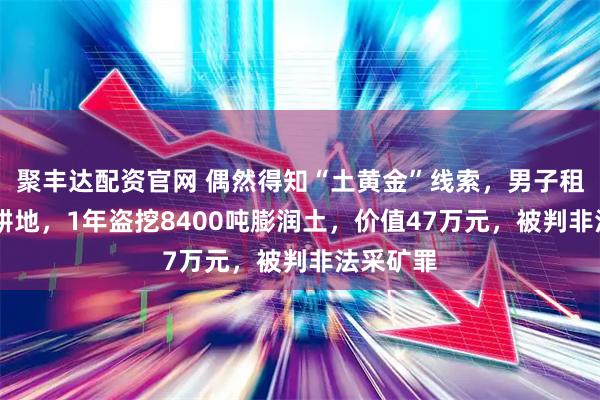 聚丰达配资官网 偶然得知“土黄金”线索，男子租下25亩耕地，1年盗挖8400吨膨润土，价值47万元，被判非法采矿罪